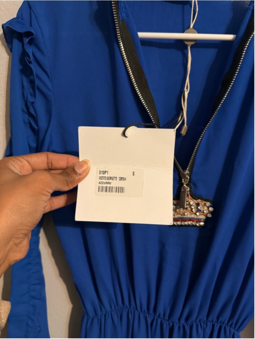 Women's ODI ET AMO Blue Long Sleeve Dress S - Picture 7 of 10